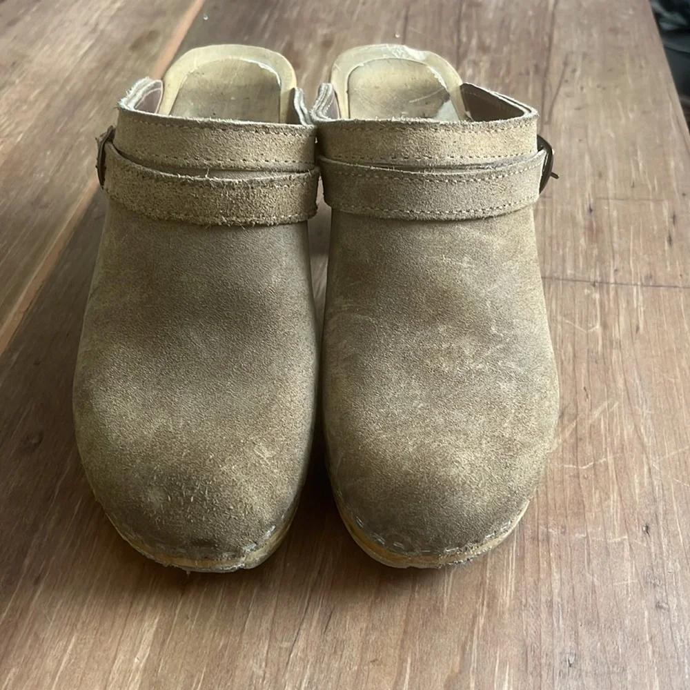 High heel no. 6 suede clogs - Picture 2 of 9